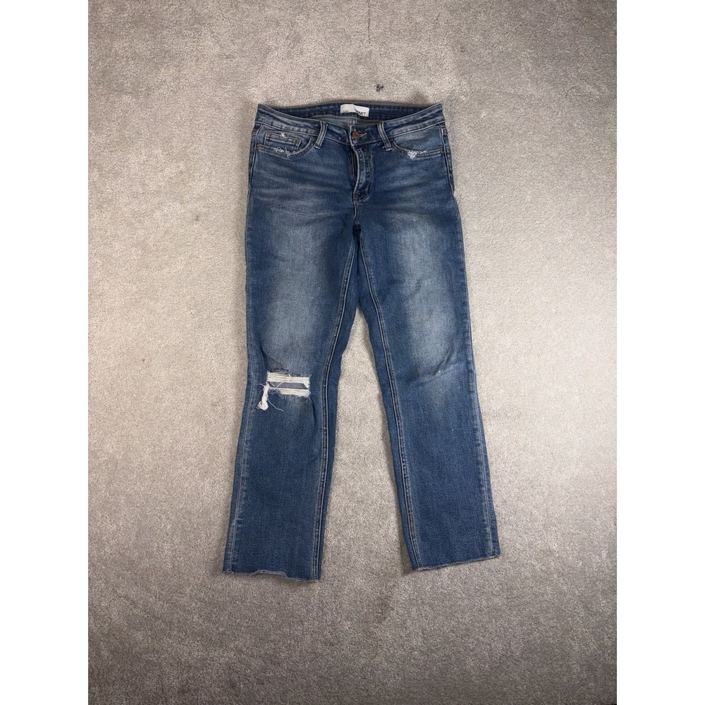 vervet‎ jeans Cropped straight leg distressed jeans 28